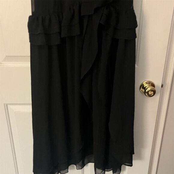 Tobi Women's Petite Black Ruffle Maxi Dress Sleeveless Formal S - Picture 2 of 6